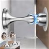 mobumeia 2 Pezzi Fermaporta Magnetico, Fermaporte Nessun Pugno in Acciaio Inossidabile, Ferma Porta da Pavimento Muro Adesivo, Door Stopper Pesante Bloccaporta per Ufficio, Hotel, Camerette (Argento)