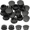PATIKIL Tappi Copriforo, 48Pz 7/9 (20mm) Tappi per Fori in Plastica Copriforo a Vite Scrivania Fibbia Bloccaggio Inserto per Mobili Fori Armadio Cucina, Nero