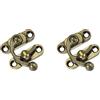 METALLIXITY Gancio Serratura Chiusura (45mmx39mm) 2pz, Lega Zinco Alta Braccio Destra Chiusura - per Casa Cucina Cassetto, Bronzo Tono