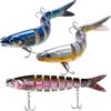Newofview Set di 3 esche da pesca, esche artificiali per luccio, pesce persico, lucioperca
