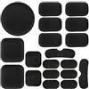 Aoutacc Cuscinetti per casco Airsoft universali Aoutacc, kit di imbottitura in schiuma di ricambio per 19 pezzi/set Set tappetini accessori per Fast/Mich/ACH/USMC/PASGT (EVA Foam, Black)