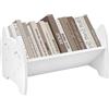 Zuxbolf Piccolo Supporto da Scrivania per Cameretta,Libreria da Scrivania Inclinata per Bambini,Mini Scaffale da Scrivanie,Porta Libri da Scrivanie per Soggiorno, Camera da Letto, Cucina (Bianco)