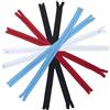 Aerzetix - Set di 8 Cerniere Lampo a Spirale N°5 55cm separabili con cursore - in Metallo Nylon Poliestere - Colore Misto - per Cucito Artigianato creazioni Tessili