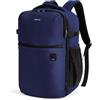 ECOHUB Zaino Ryanair 40x20x25, Zaino da Viaggio per Aereo per Laptop da 14 Pollici, Zaino Riciclato Resistente All'acqua Bagaglio a Mano per Scuola Lavoro e Trekking, 20L-Blu scuro