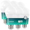 Linkind Lampadina LED ultra efficiente E27 1521 lm, 7,2 W = 100 W, Bianco neutro 4000 K, Classe di efficienza energetica A, Non dimmerabile, Lampadina a risparmio energetico A60 E27, Pacco da 6