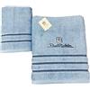 Renato Balestra 1 Set di 2 Asciugamani da bagno (1 viso e 1 bidet) Azzurro