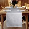 YUNSHANGHE Runner da tavolo impermeabile 40 x 240 cm Runner primaverile moderno effetto lino lavabile tovaglia perfetta per sala da pranzo, festa, giorno festivo, decorazione (Grigio chiaro)
