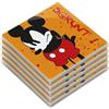 Egan Set di 5 sottobicchieri della collezione MICKEY I AM & MINNIE I AM - Sottobicchieri in ceramica smaltata per protezione della tavola - Accessori da cucina e decorazioni per la casa - Lavare solo
