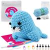 YUMILI Kit di Avvio per Principianti di Uncinetto, Set di Uncinetto per Principianti, Pacchetto di Uncinetto di Animali Set Completo Amigurumi con Tutorial Video, Kit di Uncinetto Fai da Te per