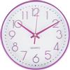 SURPN Orologio da Parete, Silenzioso, Senza Ticchettio, Piccoli Orologi da Parete da 20,3 cm, Funzionamento a Batteria, Orologio da Parete Rotondo Noderno Decorativo per Ufficio, Cucina, Camera - Viola
