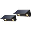 IIRARA Lampada Solare da Esterno Alto e Basso Luci Solari Bianco Caldo Illuminazione per Esterni 100LM Applique da Esterno Solare IP67 per Muro Vialetto 2 Pezzi