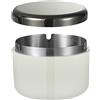 Hanlongyu, Posacenere per sigarette da esterno, con coperchio, in stile moderno, senza fumo, portacenere in plastica con rivestimento interno in acciaio inossidabile, casa, tavolo