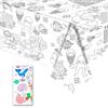 POPOYU Tovaglia da Colorare per Bambini 137 x 274 cm, Rettangolare di Carta Gigante per Feste, Educativa per Bambini e Ragazze