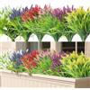 PANYI 12 Pezzi Fiori Artificiali Decorazione di Lavanda per Piante Fiori Artificiali per Cimitero Finti da Esterno Resistenti Alle Intemperie,per Giardini Interni,Decorazioni Floreali da Balcone ecc