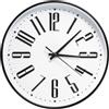 SURPN Orologio da Parete, Silenzioso, Senza Ticchettio, Piccoli Orologi da Parete da 25,4 cm, Funzionamento a Batteria, Orologio da Parete Rotondo Noderno Decorativo per Ufficio, Cucina, Camera - Bianco
