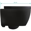 Scarabeo Moon WC sospeso con Clean Flush, versione corta, 5524CL49BK+5526B49, Moon nero opaco [WC > WC Sospesi]