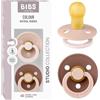 BIBS Colour Studio Fusion Ciuccio, 18-48 mesi, Blush/Woodchuck