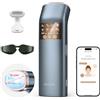 Salloot Triplo Impulso Luce Pulsata, 12 cm² Sapphire Laser Peli Donna, 3℃ & 4 Tecnologia Di Raffreddamento Per Una Depilazione Indolore, Epilatore Laser Peli Epilazione a Casa per Viso, Bikini,Gambe