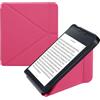kwmobile Custodia Pieghevole Compatibile con Kobo Libra 2 Cover - Cover Magnetica Pelle PU eReader con Stand - rosa shocking