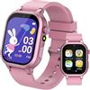 ELEJAFE Smartwatch Bambini, Orologio Smartwatch Bambini con 32 Giochi, Fotocamera, Sveglia, 3 Modalità Sportiva, Contapassi, Audiobook, Torcia, Musica, Orologio Bambino per Ragazza e Ragazzo Regalo