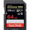 SanDisk Extreme PRO 64GB SDXC Memory Card up to 170MB/s, UHS-1, Class 10, U3, V30, Black