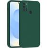 Mixroom - Cover Custodia Case per Samsung Galaxy A21S Protezione Fotocamera in Silicone TPU Morbido Opaco Bordi Piatti Colore Verde Foglia