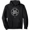 Occult Gothic Grunge Satan Devil Fashion Occulto gotico grunge Satan Cat Devil Black Baphomet Punk 666 Felpa con Cappuccio