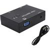 Agatige Adattatore USB HDMI e VGA, 2 in 1 out VGA Switch Adattatore per Condivisione Video Splitter Adattatore VGA Switcher Amplificatore per Computer, PC, Laptop, Desktop, Monitor