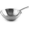 LACOR - 45828 - Wok Foodie, 18/10 Stainless Steel, Non-Stick, PFOA Free, Satin Interior and Exterior, Ergonomic Handle, Sandwich Thermodifuser Bottom, Suitable for Induction and Dishwasher, Ø28 cm