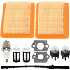 ZAMDOE Kit Filtro Aria per STIHL FS120 FS200 FS250 FS300 FS350 Decespugliatore a Corde, con Candela Filtro Carburante Primer Blub Tubo Carburante Guarnizione