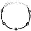 GAVU Bracciale da Donna Perline di Spinello Nero e Onice, Bracciale Onice Nero Donna