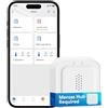 Meross WIFI Sensore Acqua | Hub richiesto | sensore di acqua Rilevamento 0,3 mm | Rilevatore di Acqua Intelligente fino a 100dB & APP & allarme hub | rallarme intelligente in Cucina, Bagno, Cantina