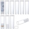 FINGERINSPIRE 10 Pz Tubo di Stoccaggio per Monete Trasparente Rotondo in Plastica con Spugna, 29x102mm Trasparenti Protettiva Tubi di Raccolta per Monete Commemorative e Rare (Diametro Interno 25mm)
