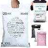 EMBALLAX - 20 Buste per Spedizioni Vinted grandi CON TASCA PER BOLLETTINO - XXL 60x45cm - NON TRANSPARENTI/RESISTENTI - Sacchetti Spedizione in Plastica - Pochette per Spedizioni Postali - grazie