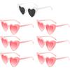 Augesak Occhiali da Sole Cuore 7 Paia, Occhiali Cuore Donna per Feste, Addio al Nubilato, Matrimonio, Compleanno