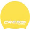 Cressi Loira Long Hair Swim cap Yellow/White XL - Cuffia da Nuoto in Silicone ipoallergenico di Nuova Concezione, Ideale per Capelli Lunghi, Giallo/Bianco, XL, Adulti