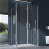 doporro Box Doccia Rettangolare 90x120x195cm | Cabina Doccia ad Angolo con Doppia Porta Battente in Vetro Temperato Trasparente e Profilo Cromato | Ravenna66K