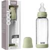Bibs Biberon in vetro BIBS. Anti-coliche. Tettarella rotonda in Silicone. Favorisce l'allattamento naturale al seno. 240ml, Complete Set - Sage