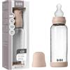 Bibs Biberon in vetro BIBS. Anti-coliche. Tettarella rotonda in Silicone. Favorisce l'allattamento naturale al seno. 240ml, Complete Set - Blush