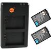 DSTE EN-EL25 - Batteria di ricambio ricaricabile e doppio caricabatterie, compatibile con fotocamera digitale Z, Z50, Z 50, Z FC, EN-EL25A, 4241 e MH-32