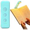 Glocusent luce per libri ricaricabile USB, luce LED portatile con clip, 3 colori ambra e 5 luminosità regolabili, compatta e di lunga durata, regalo per gli amanti dei libri (Azzurro-Pro Max)