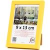 3-B - Cornice portafoto modello Lund - Giallo - 9 x 13 cm - Cornice in legno, portafoto, cornice per ritratti con vetro acrilico