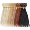DICOSMETIC 10 parrucche per bambola, 10 colori, 15,5 cm, capelli corti dritti in plastica