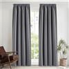 PONY DANCE Tende Oscuranti per Interni 2 Pezzi L140 x A245 cm Tenda Camera da Letto Termica Isolante Curtains con Fettuccia Metodi di Sospensione Multipli per Soggiorno, Grigio