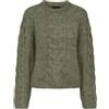 PIECES Pcnina LS O-Neck Knit Noos BC Maglione Lavorato a Maglia, Verde-Deep Lichen Green, XL Donna