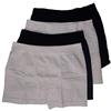 Generico Boxer Uomo Ragazzo 100% Made in Italy in Cotone Elasticizzato (Pacco da 4 Assortiti 2 Bianchi E 2 Neri) Tecnologia Seamless Senza Cuciture Laterali (L-XL)