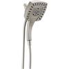 Delta In2ition 58474-SS-PR25 - Soffione doccia a 5 getti in nichel spazzolato H2Okinetic con tubo flessibile, docce, aggancio magnetico, acciaio inox Lumicoat