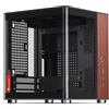 Jonsbo TK-0 Mini ITX Case Nero - ITX Case con vetro temperato, alloggiamento Mini PC in legno, SFF Case per schede grafiche fino a 230 mm, USB C sul pannello frontale, rotazione di 90 gradi per