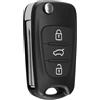 JJHXM 1 Pezzi Guscio Chiave Auto,Con 3 Tasti pulsanti,Ricambio Copertina Chiave Macchina,Compatibile,pour Hyundai Kia k2,k3,k4,k5，Kia Forte,Kia Cerato