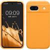 kwmobile Cover per Google Pixel 8a Custodia - Back Case per Smartphone in Silicone TPU - Protezione Gommata - arancia fruttata